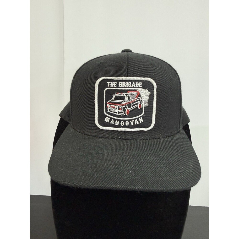 The Brigade MandoVan Snapback Hat Black Yupoong Flat Bill Cap Custom Embroidered
